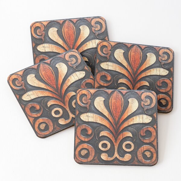 Item preview, Tonga Polynesian Hawaiian Wood Tribal Pattern designed and sold by GrinGalore.