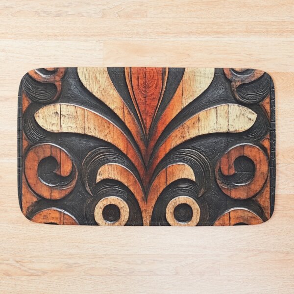 Item preview, Tonga Polynesian Hawaiian Wood Tribal Pattern designed and sold by GrinGalore.