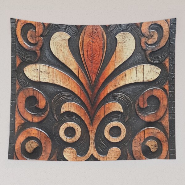 Item preview, Tonga Polynesian Hawaiian Wood Tribal Pattern designed and sold by GrinGalore.