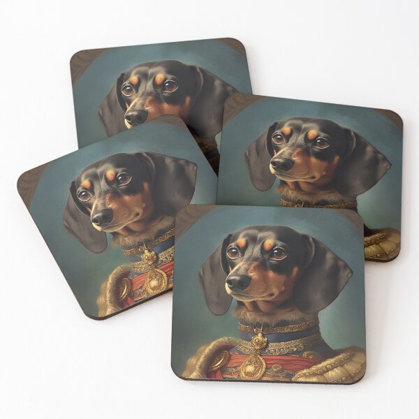 Item preview, Aristocratic Dachshund Painting, Funny Animal Portrait designed and sold by CheekyAnimalz.