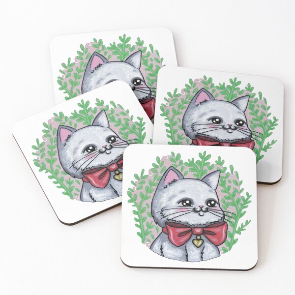 Item preview, Cute white cat designed and sold by RalucaIov.