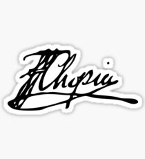 Frédéric Chopin signature Sticker