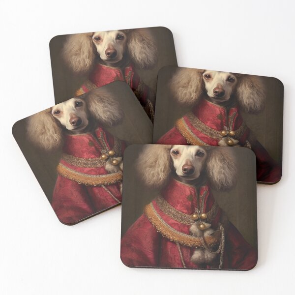 Item preview, Aristocratic Poodle Dog Painting, Funny Animal Portrait designed and sold by CheekyAnimalz.