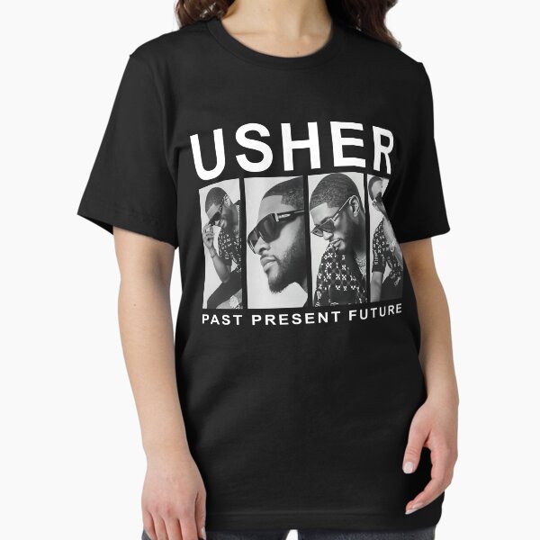 Vista previa del artículo con la obra «Nueva gira Usher Pasado Presente Futuro», diseñado y vendido por LaraRaid.