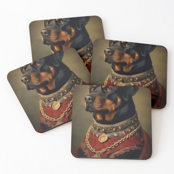Item preview, Aristocratic Rottweiler Dog Painting, Funny Animal Portrait designed and sold by CheekyAnimalz.