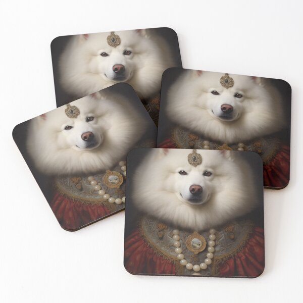 Item preview, Aristocratic Samoyed Dog Painting, Funny Animal Portrait designed and sold by CheekyAnimalz.