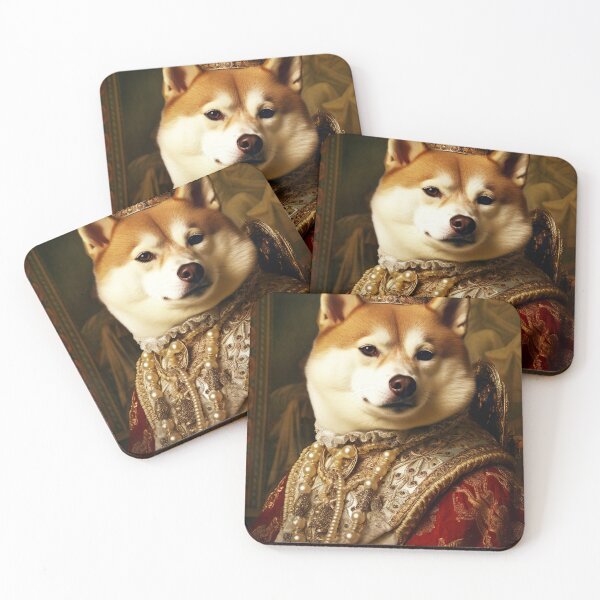 Item preview, Aristocratic Shiba Inu Dog Painting, Funny Animal Portrait designed and sold by CheekyAnimalz.