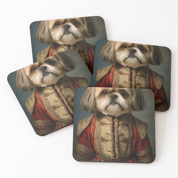 Item preview, Aristocratic Shih Tzu Dog Painting, Funny Animal Portrait designed and sold by CheekyAnimalz.