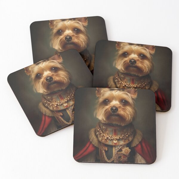 Item preview, Aristocratic Yorkshire Terrier Dog Painting, Funny Animal Portrait designed and sold by CheekyAnimalz.