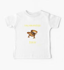 Salamander Diva - Yellow Lettering Baby Tee