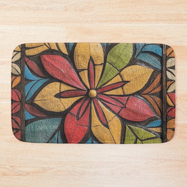 Item preview, Tonga Polynesian Hawaiian Wood Tribal Flower Colorful Design designed and sold by GrinGalore.