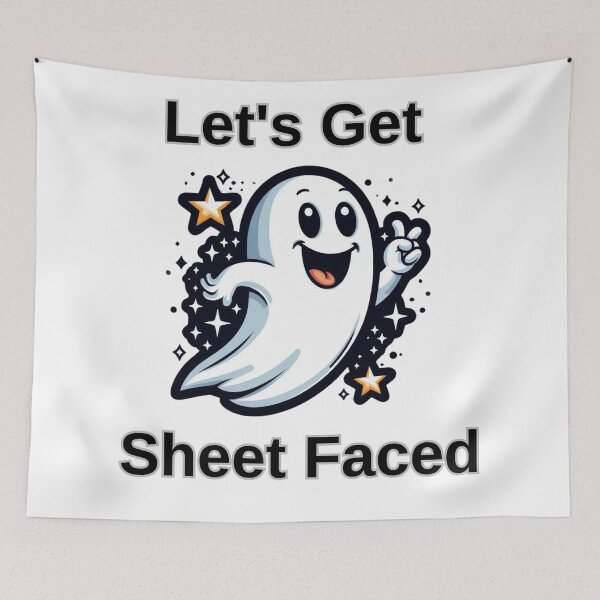 Item preview, Let's Get Sheet Faced, halloween, ghost designed and sold by deniz kaya.