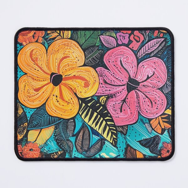 Item preview, Tonga Tapa Hawaiian Wood Tribal Flowers designed and sold by GrinGalore.