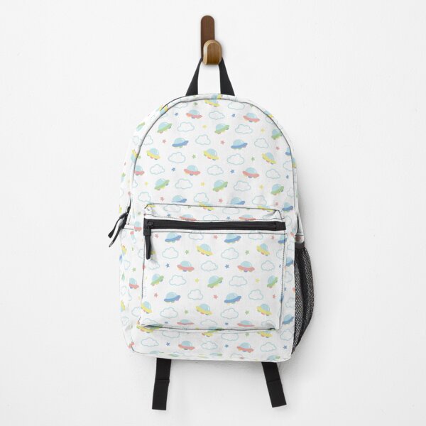 Item preview, cute UFO spaceship in the sky  seamless pattern designed and sold by SomAoHappyDay.