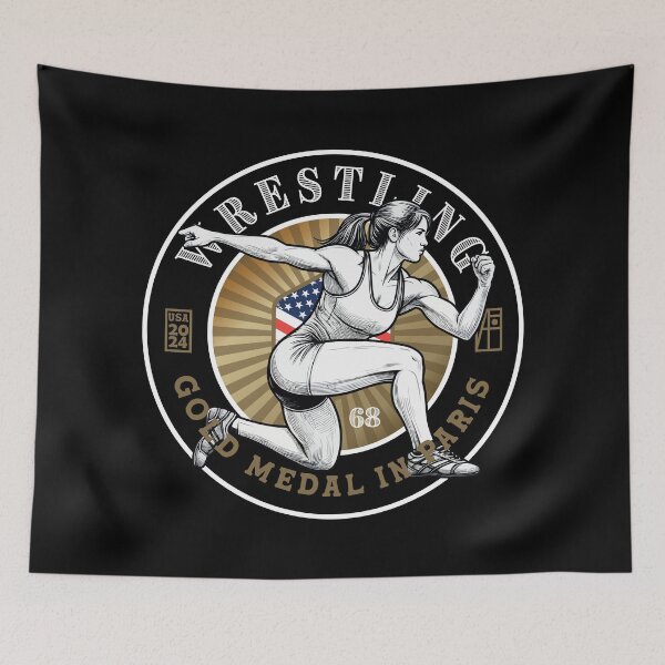 Item preview, 2024 - USA - WRESTLING 68kg - GOLD MEDAL - PARIS - 1 designed and sold by ArtProjectShop.