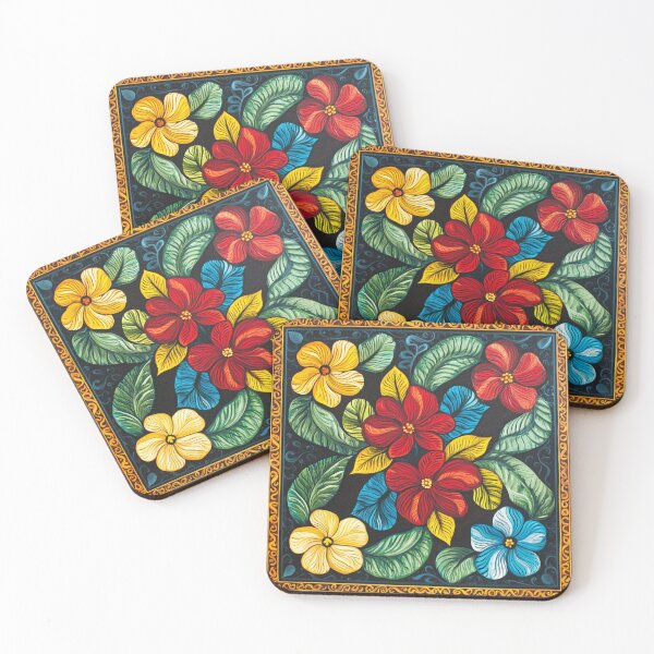 Item preview, Trendy Floral Wood Art Pattern designed and sold by GrinGalore.