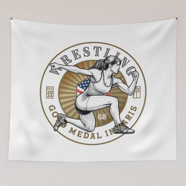 Item preview, 2024 - USA - WRESTLING 68kg - GOLD MEDAL - PARIS - 2 designed and sold by ArtProjectShop.