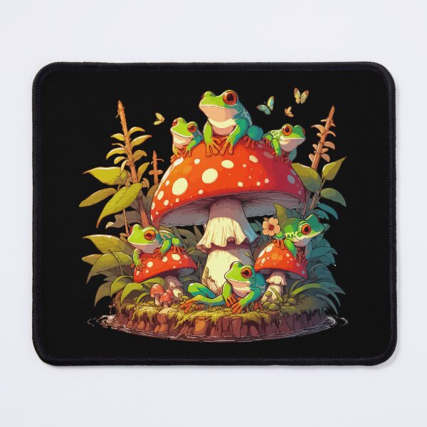Item preview, Froggy Mushroom Garden designed and sold by TomFrontierArt.
