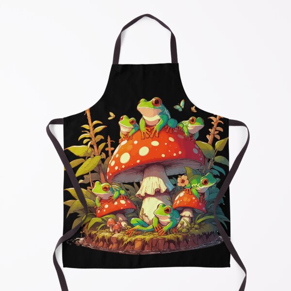 Item preview, Froggy Mushroom Garden designed and sold by TomFrontierArt.