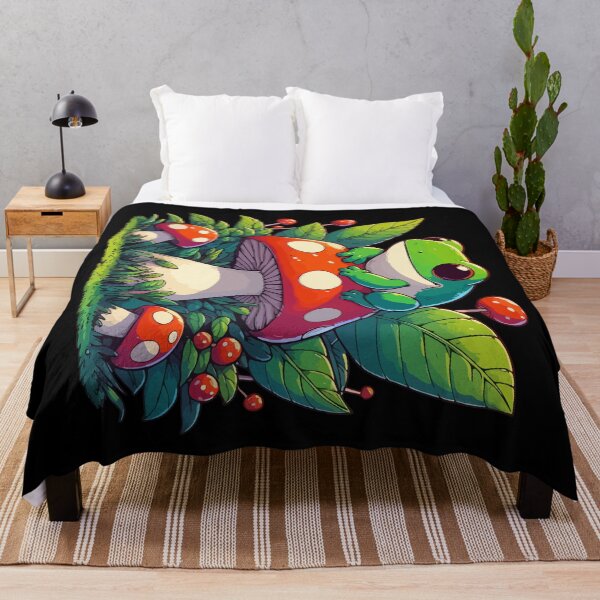 Item preview, Kawaii Froggy Mushroom Garden designed and sold by TomFrontierArt.