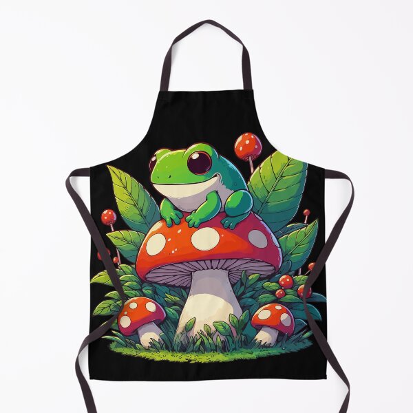 Item preview, Kawaii Froggy Mushroom Garden designed and sold by TomFrontierArt.