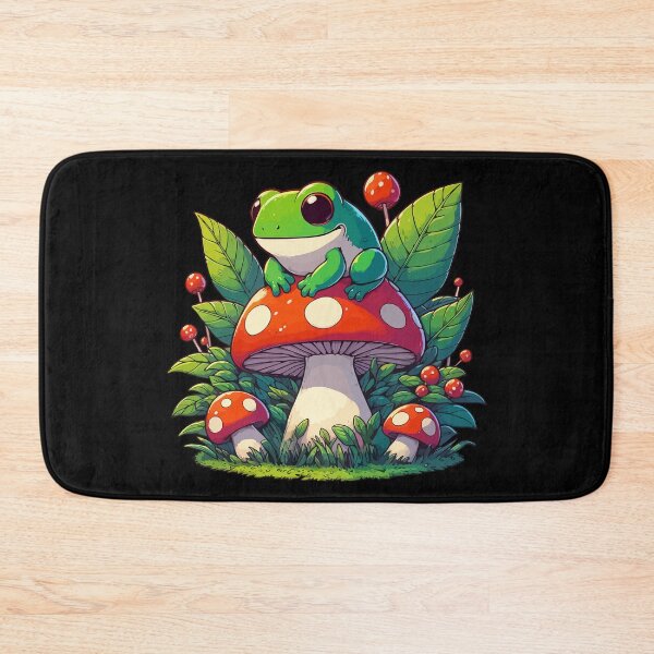 Item preview, Kawaii Froggy Mushroom Garden designed and sold by TomFrontierArt.