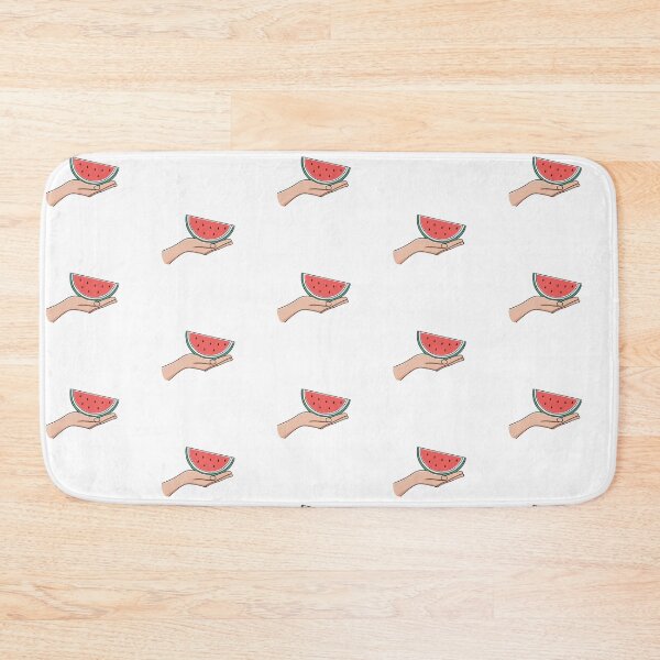 Item preview, Hand holding sliced watermelon fruit designed and sold by rasagamastore.
