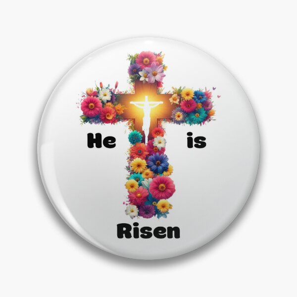 Item preview, He is Risen, Cross, Flower, Christian, Jesus designed and sold by deniz kaya.