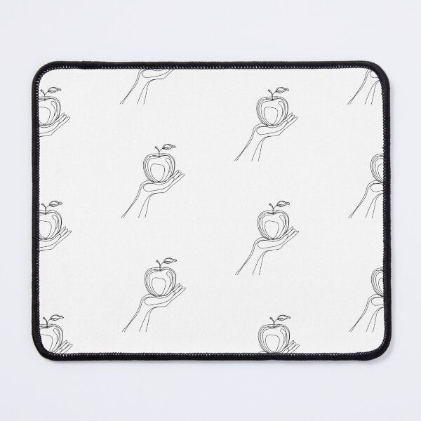 Item preview, monoline illustration of hand holding apple fruit designed and sold by rasagamastore.