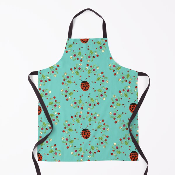 Item preview, Lady bugs on blue teal designed and sold by Artlizzard.
