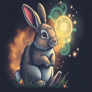 Artwork thumbnail, Magical Rabbit by CanvasWhimsy