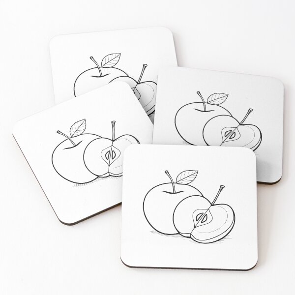 Item preview, simple illustration of a sliced apple fruit designed and sold by rasagamastore.