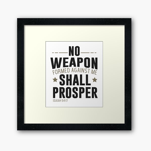 Vista previa del artículo con la obra «Ninguna arma forjada contra mí prosperará», diseñado y vendido por kjanedesigns.