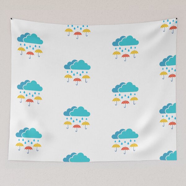 Artikelvorschau, Illustration einer Regenwolke mit Regenschirm entworfen und verkauft von rasagamastore.