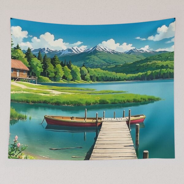 Item preview, lake view illustration 2 designed and sold by PaulTilton.