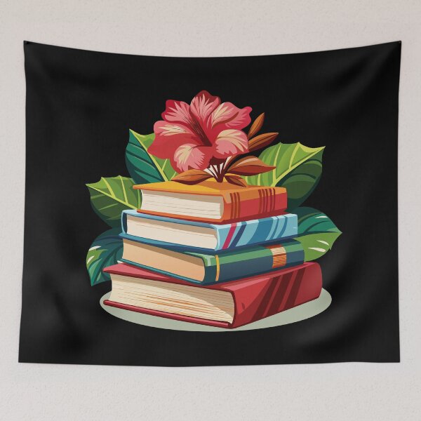 Item preview, I Love Books and Flowers  designed and sold by GraphicsClub.