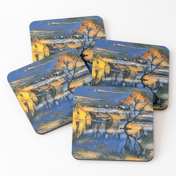 Item preview, Lake and mountain range in autumn designed and sold by sid1802.