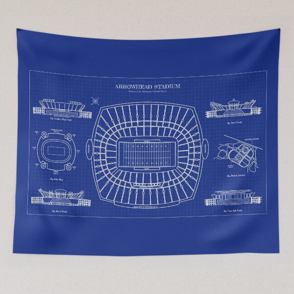 Item preview, Arrowhead Stadium (Blueprint) designed and sold by BGALAXY.