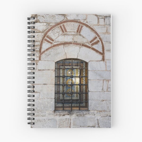 Item preview, Arched Stained Glass Window in an Old Stone Wall designed and sold by Georgia Mizuleva.
