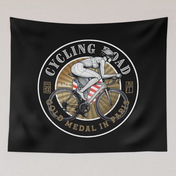 Item preview, 2024 - USA - CYCLING ROAD - GOLD MEDAL - PARIS - 1 designed and sold by ArtProjectShop.
