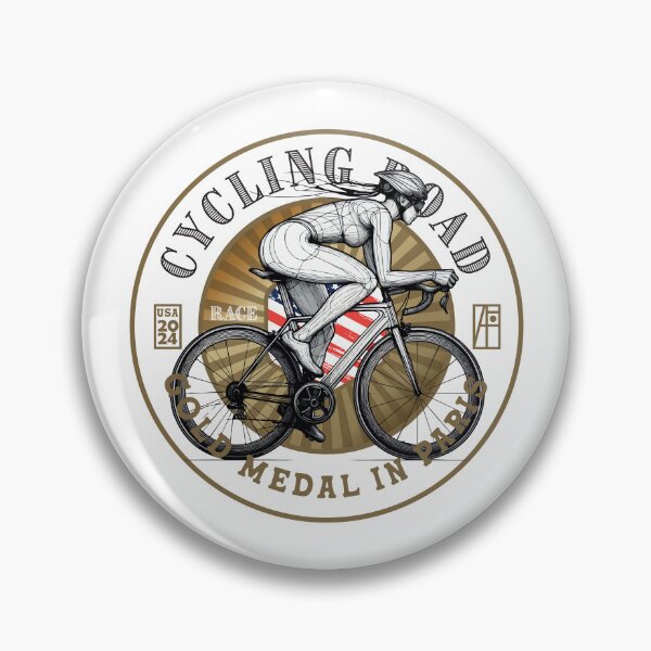 Item preview, 2024 - USA - CYCLING ROAD - GOLD MEDAL - PARIS - 2 designed and sold by ArtProjectShop.