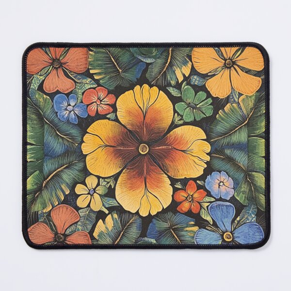 Item preview, Trendy Floral Flowers Wood Art Pattern designed and sold by GrinGalore.