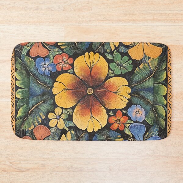 Item preview, Trendy Floral Flowers Wood Art Pattern designed and sold by GrinGalore.