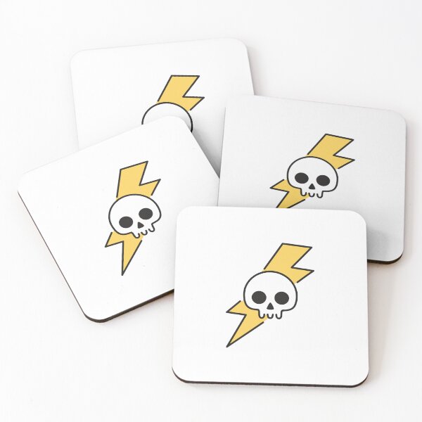 Item preview, skull head with thunder symbol designed and sold by rasagamastore.