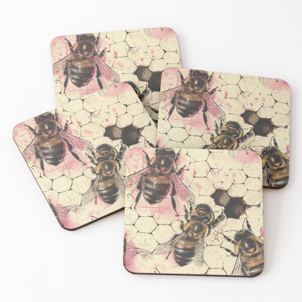 Item preview, Bees on Honeycomb - Vintage Art designed and sold by KazyWeeb.