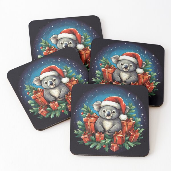 Item preview, Cute Christmas Koala Bear in Santa Hat designed and sold by BirdsnStuff.