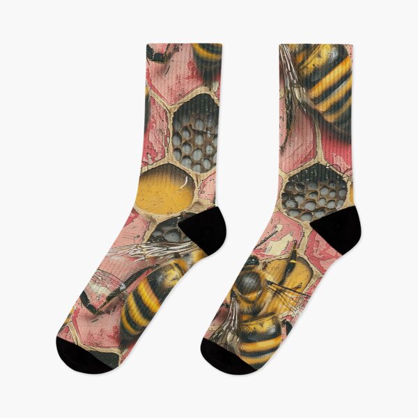 Item preview, Vintage Honeybees on Honeycomb Art designed and sold by KazyWeeb.