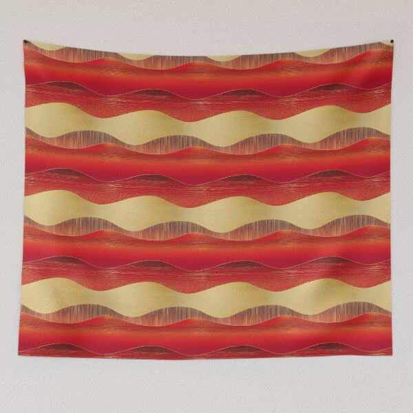 Item preview, Red Gold Japanese Silk Kimono Texture designed and sold by Studio2315.