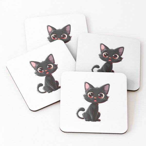 Item preview, Black cat happy face designed and sold by ChubbyGoong.