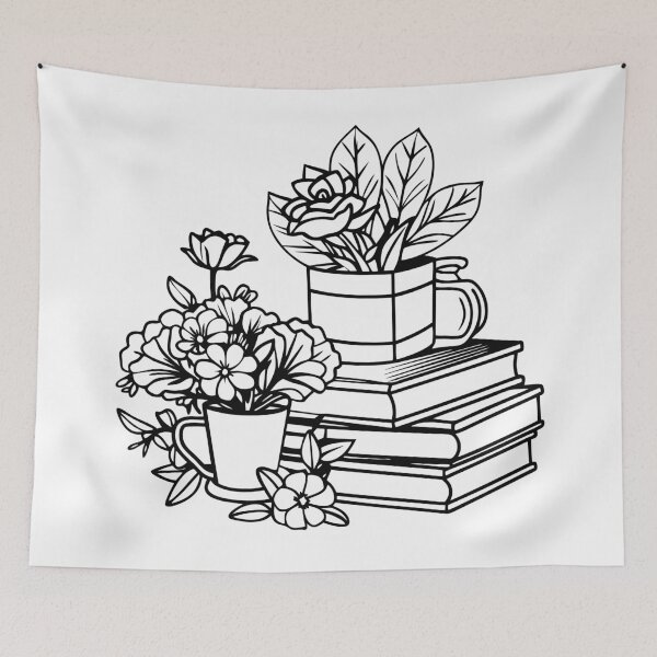 Item preview, I Love Books and Flowers  designed and sold by GraphicsClub.